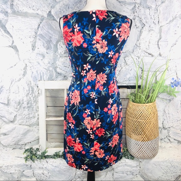 Lands’ End Floral Hawaiian Sheath Dress Sz 4 - Picture 4 of 8